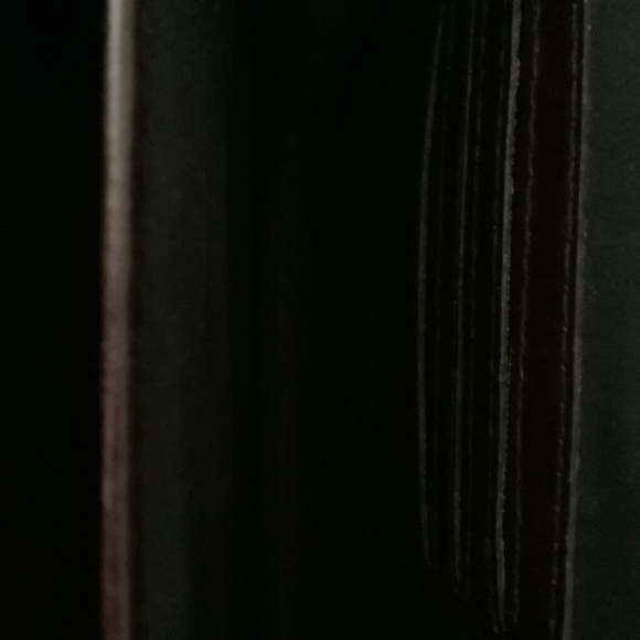 Top grain leather briefcase gold hardware,3 compartment, gold&leather strap NWOT - Picture 3 of 8